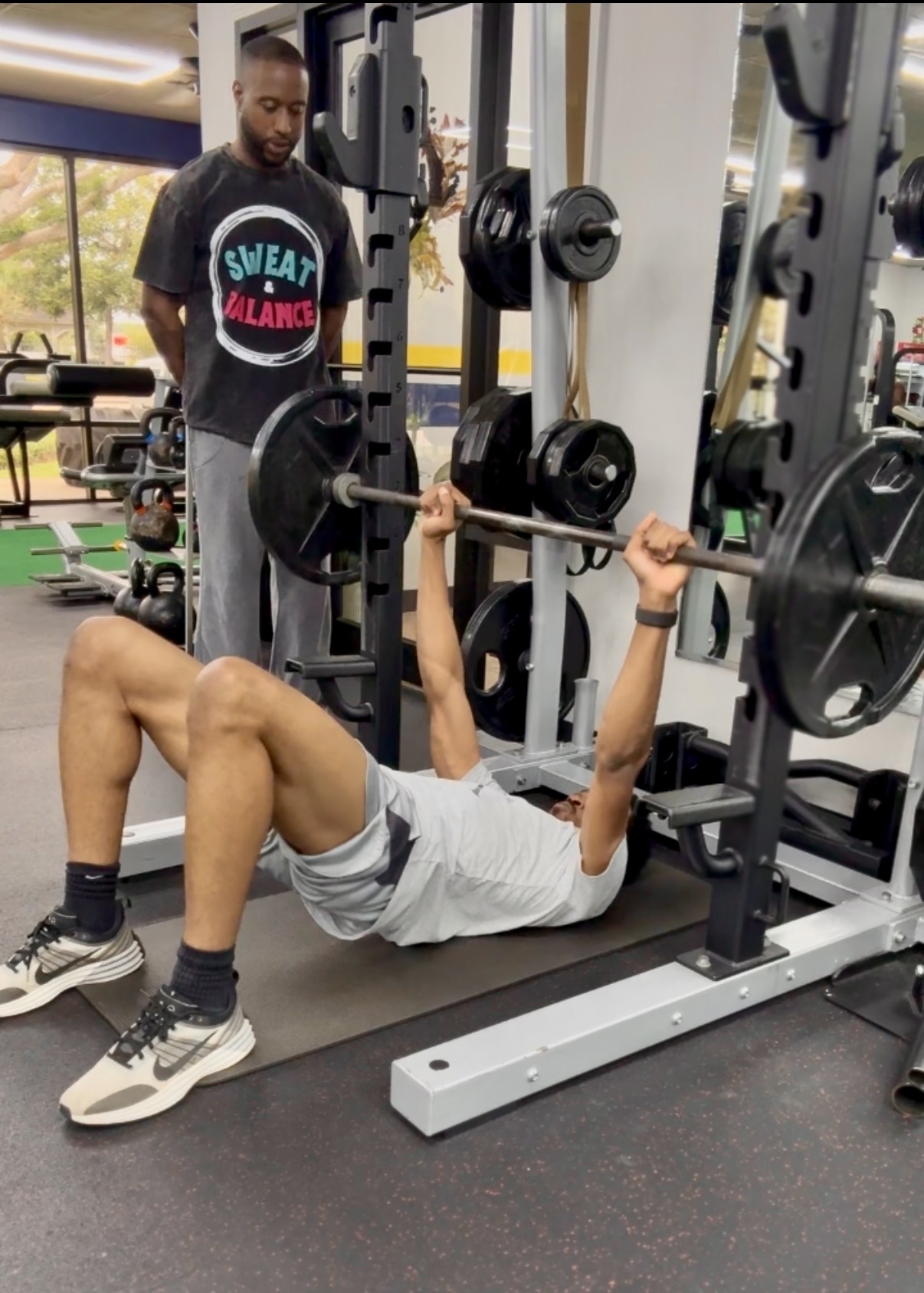 Coach Steph leading one-on-one personal strength training in Sugar Land area